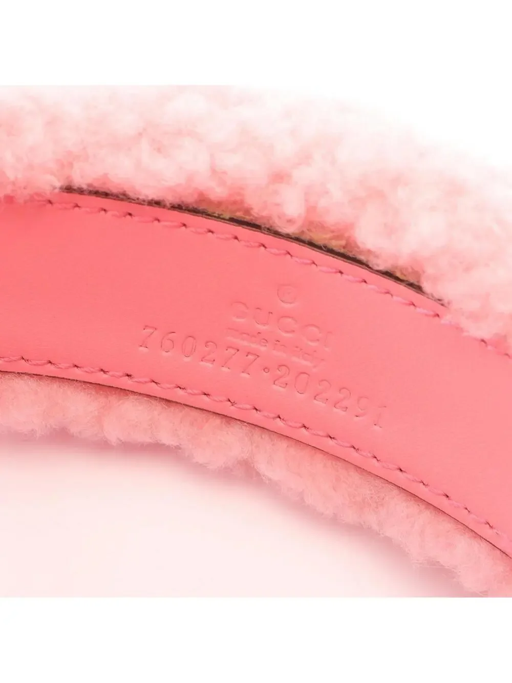 Gucci Double G Earmuffs Shearing Pink #293997G35B